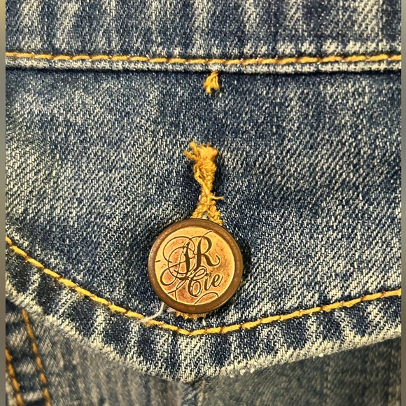 American Rag Cie Indigo Denim Vest Sleeveless Denim Jacket sz 1X with stretch - Picture 4 of 8